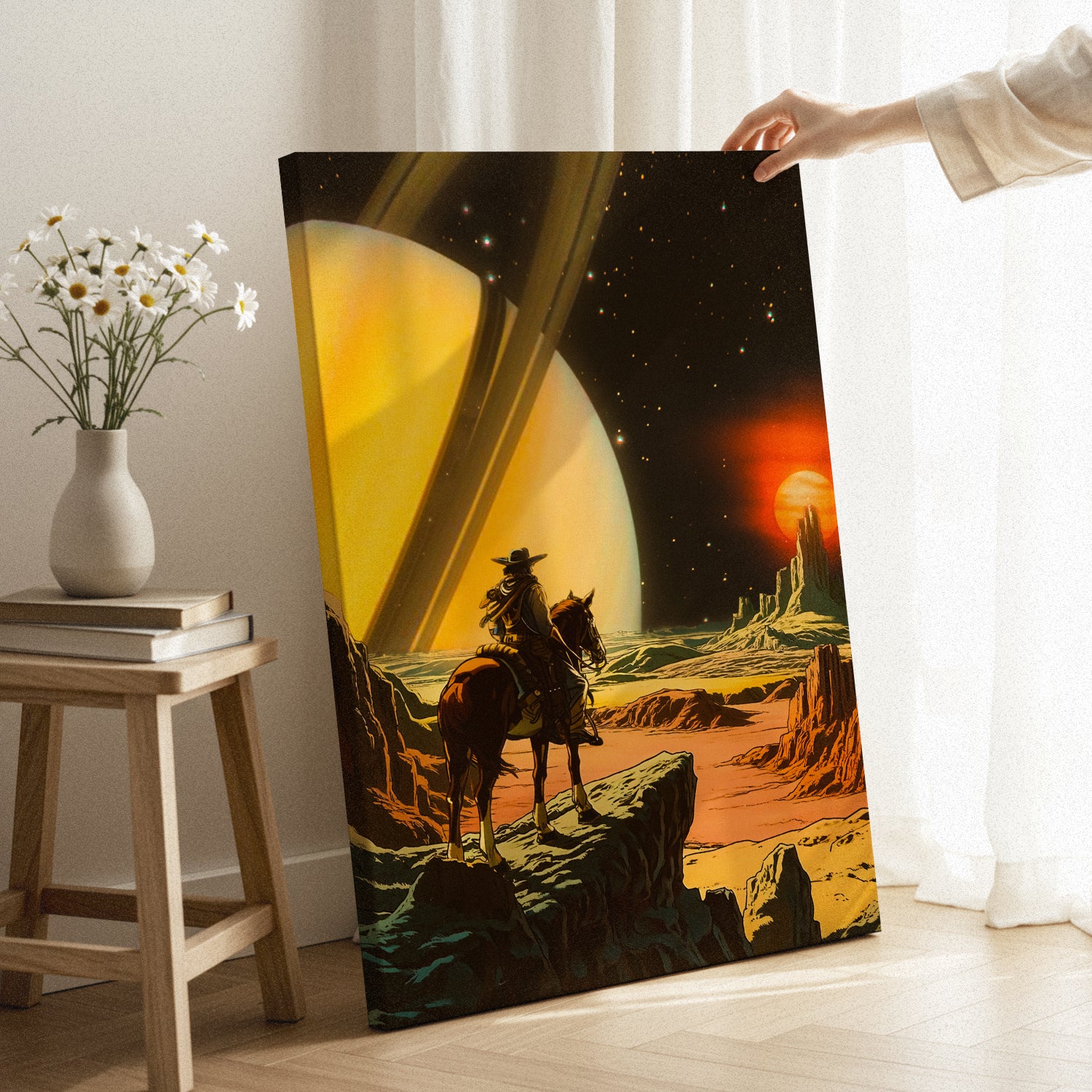 Cosmic Cowboy Canvas - Image 3