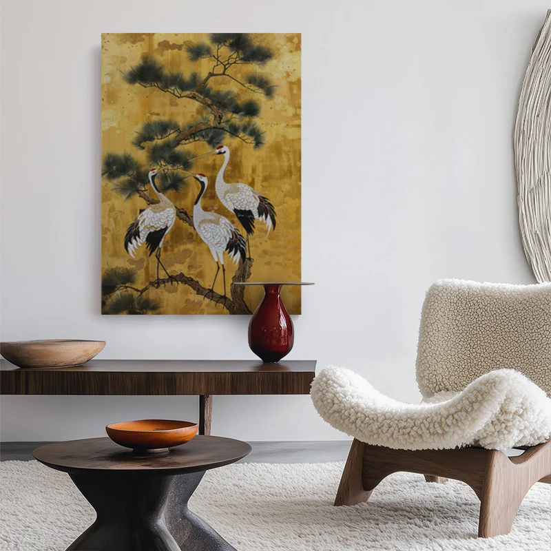 Cranes of Gold Canvas - Image 2