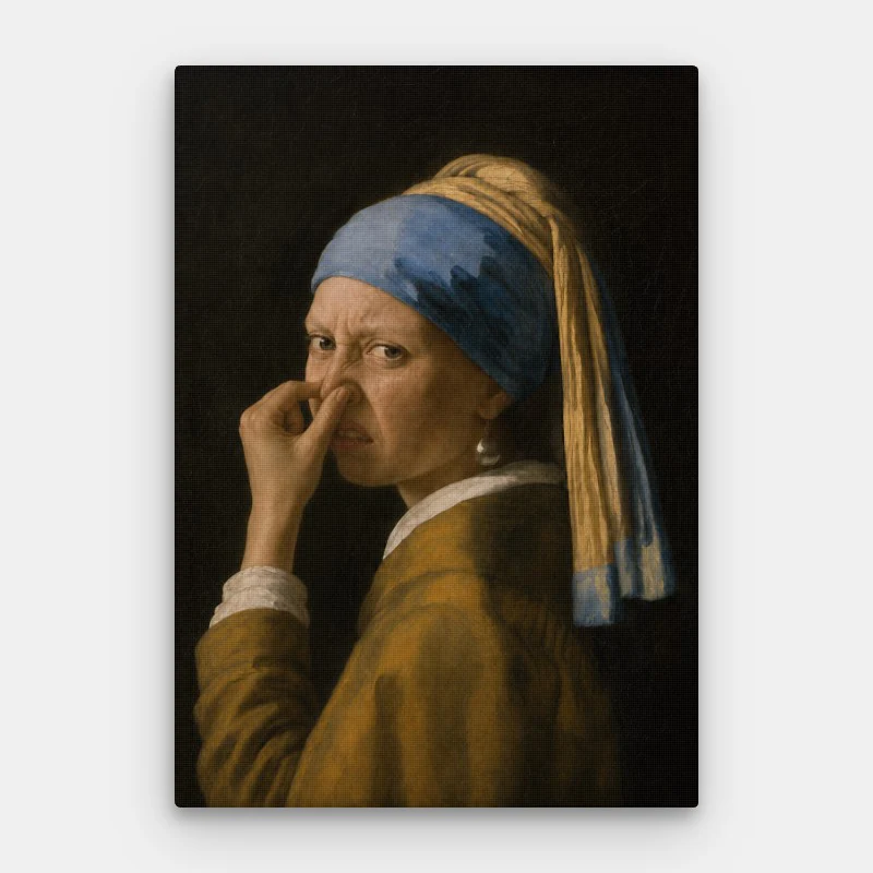 Girl With The Nose Wrinkling Canvas