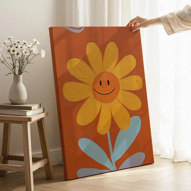 Happy Little Flower Canvas - Image 3