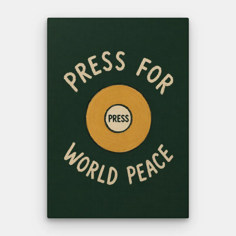 Press For World Peace Canvas