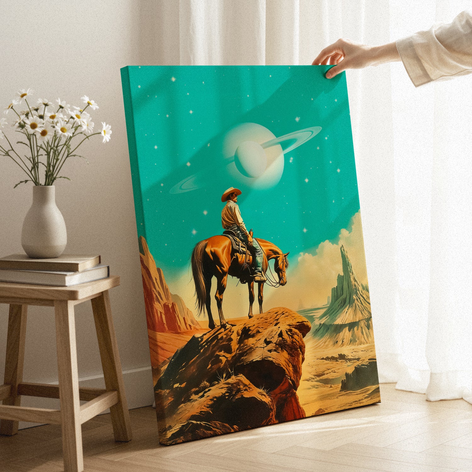 Western Astronaut Canvas - Image 3